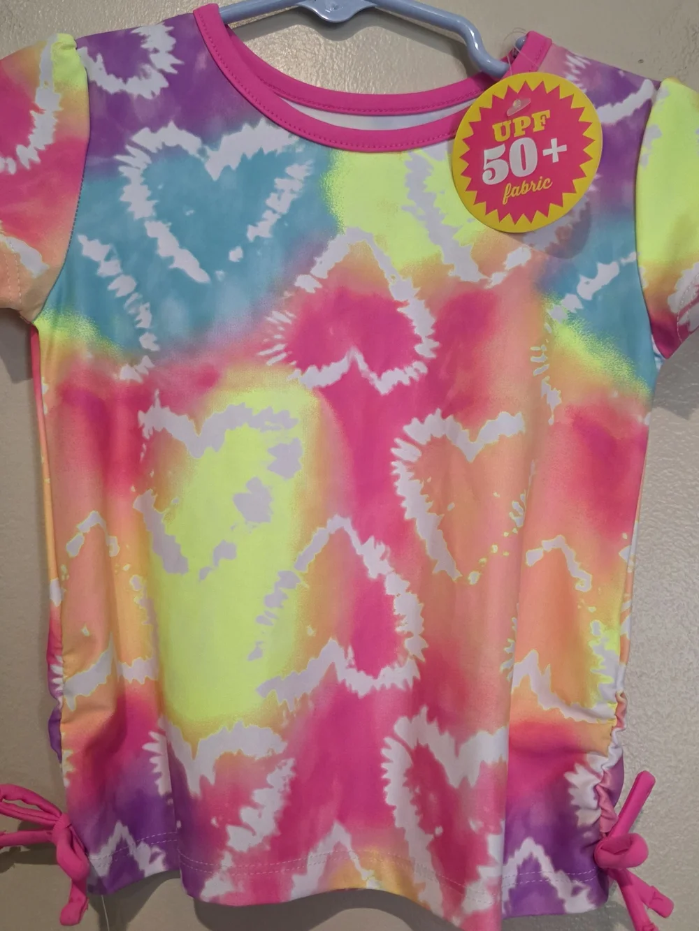 The Children's Place Girls 18-24M 2pc UPF 50+ Tie Dye Swim Set Retro Colorful